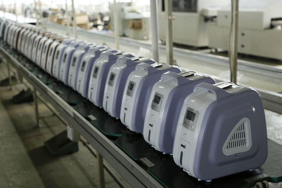 رطوبت سنج کنسانتره اکسیژن قابل حمل 1 ~ 3L با جریان تعادل گرما فیلتر HEPA